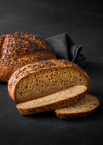 Gluten free multiseed bread with seeds
