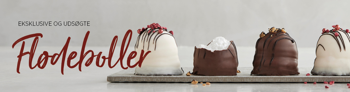 Flødeboller opskrift banner